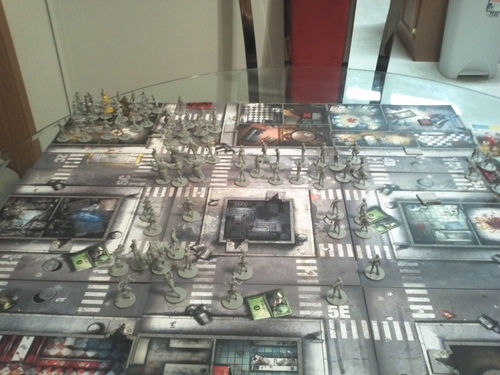 They call it Zombicide because this is what the board can look like toward the end of the game.